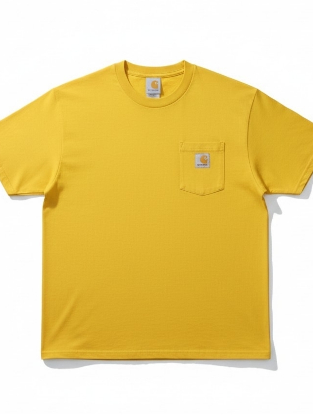 Carhartt Force Men's Mustard Yellow Relaxed Fit Pocket Tee